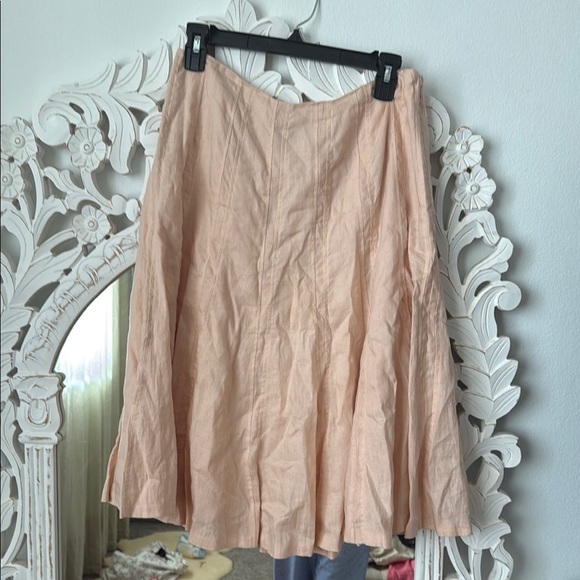 Lauren by Ralph Lauren 100% linen A line midi skirt - Picture 1 of 5
